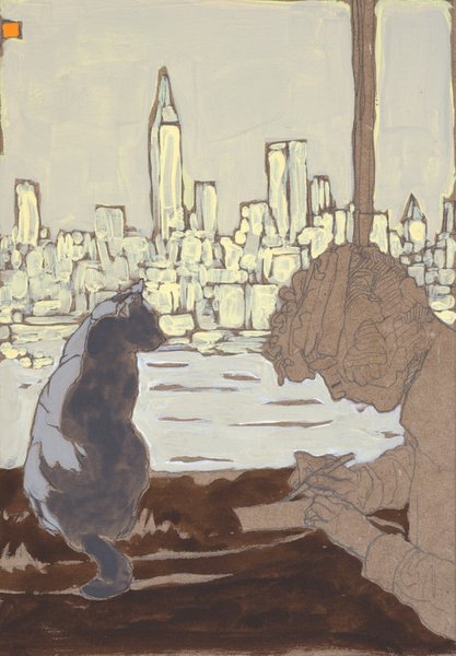 la lettre - 21x30 - tempera